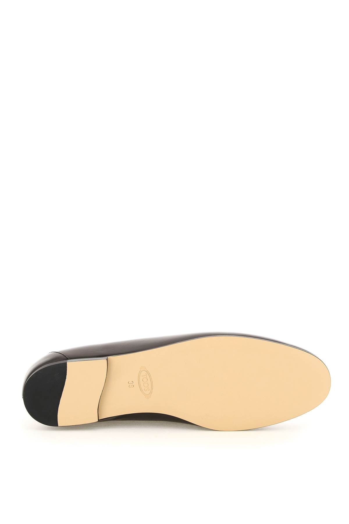 Shop Tod's Kate Leather Loafers In Black