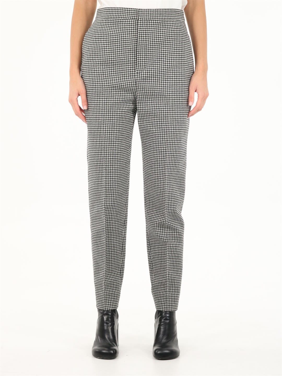 Saint Laurent Houndstooth High-waisted Trousers