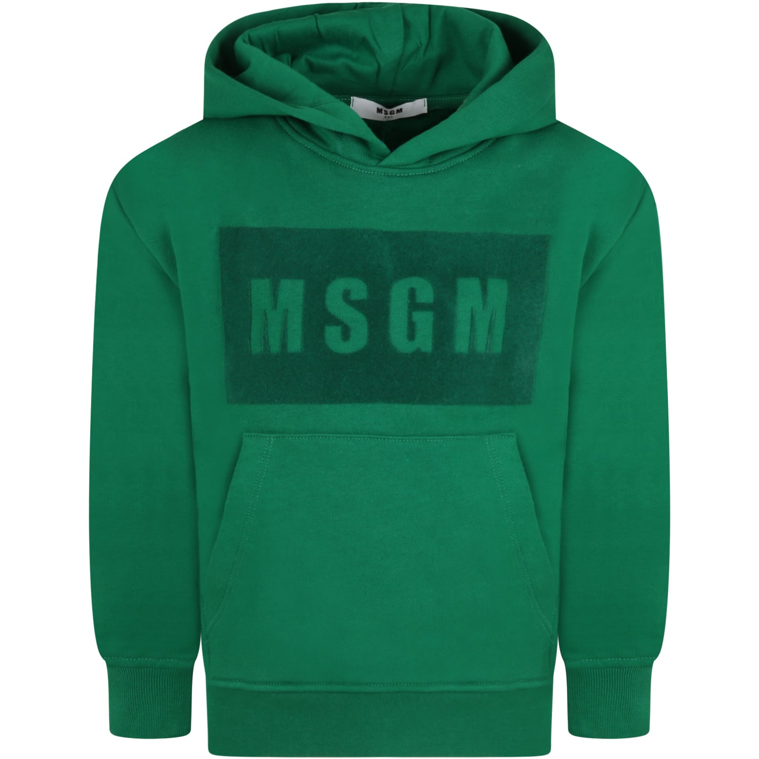 MSGM Green Sweatshirt For Boy With Logo
