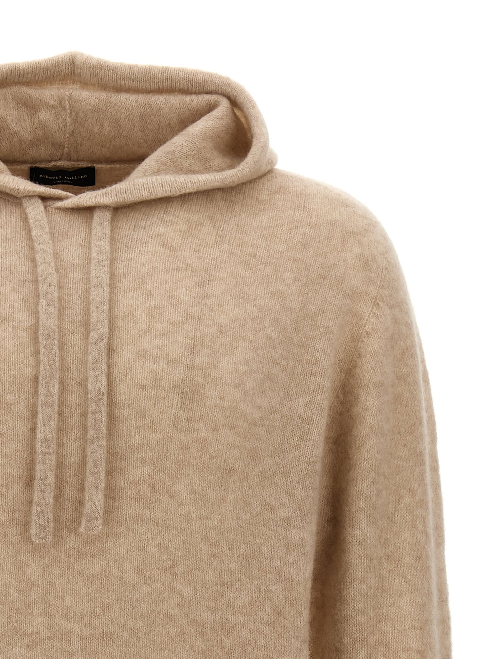 Shop Roberto Collina Hooded Sweater In Beige