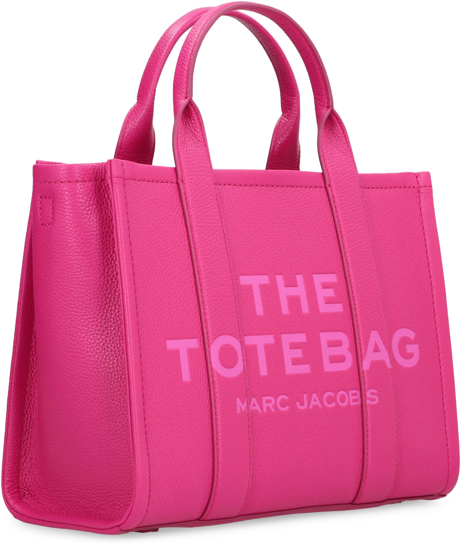 Shop Marc Jacobs The Tote Bag Leather Bag In Lipstick Pink