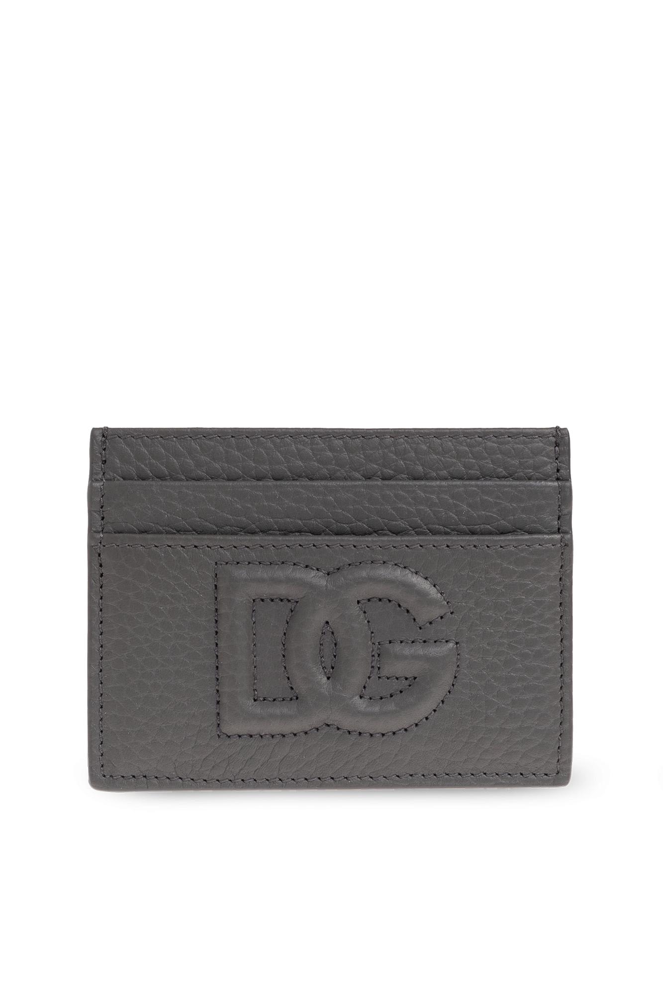 Dolce & Gabbana Card Case With Logo In Grigio