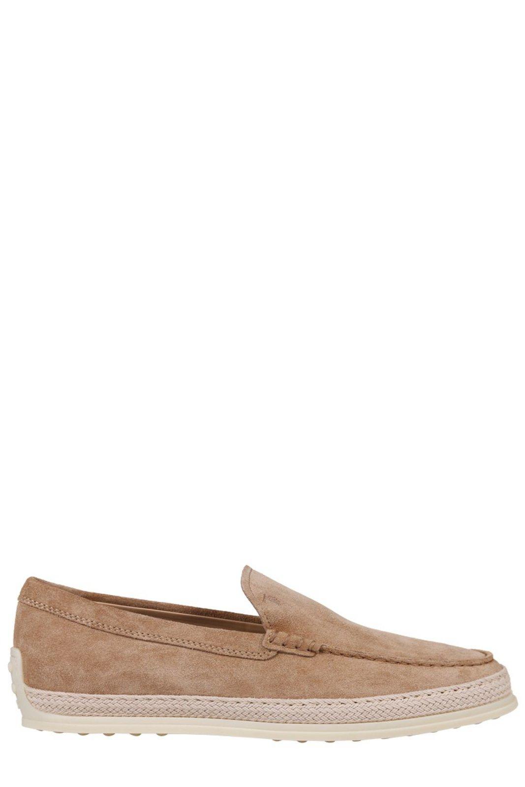 Shop Tod's Round Toe Slip-on Loafers