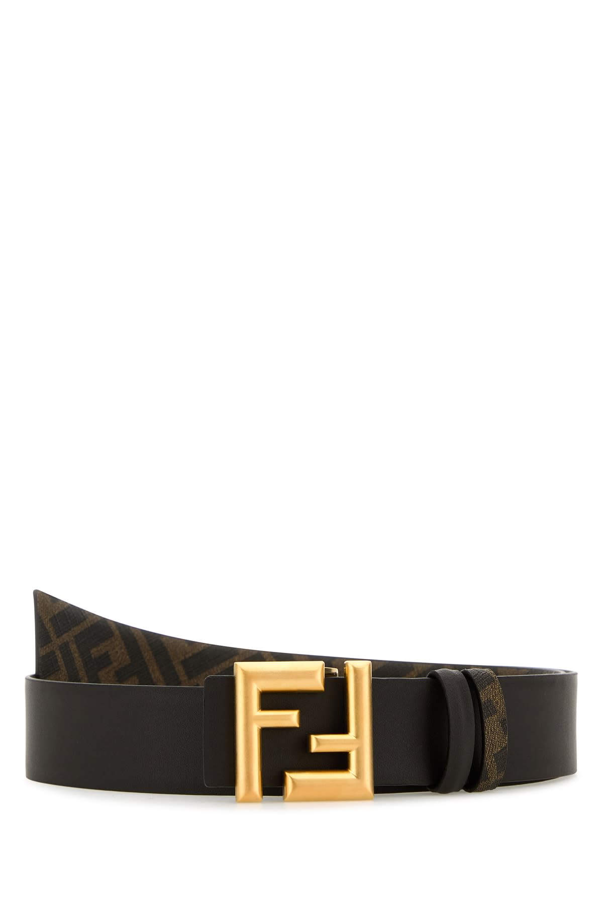 Shop Fendi Belt Logo Ff In Ebano