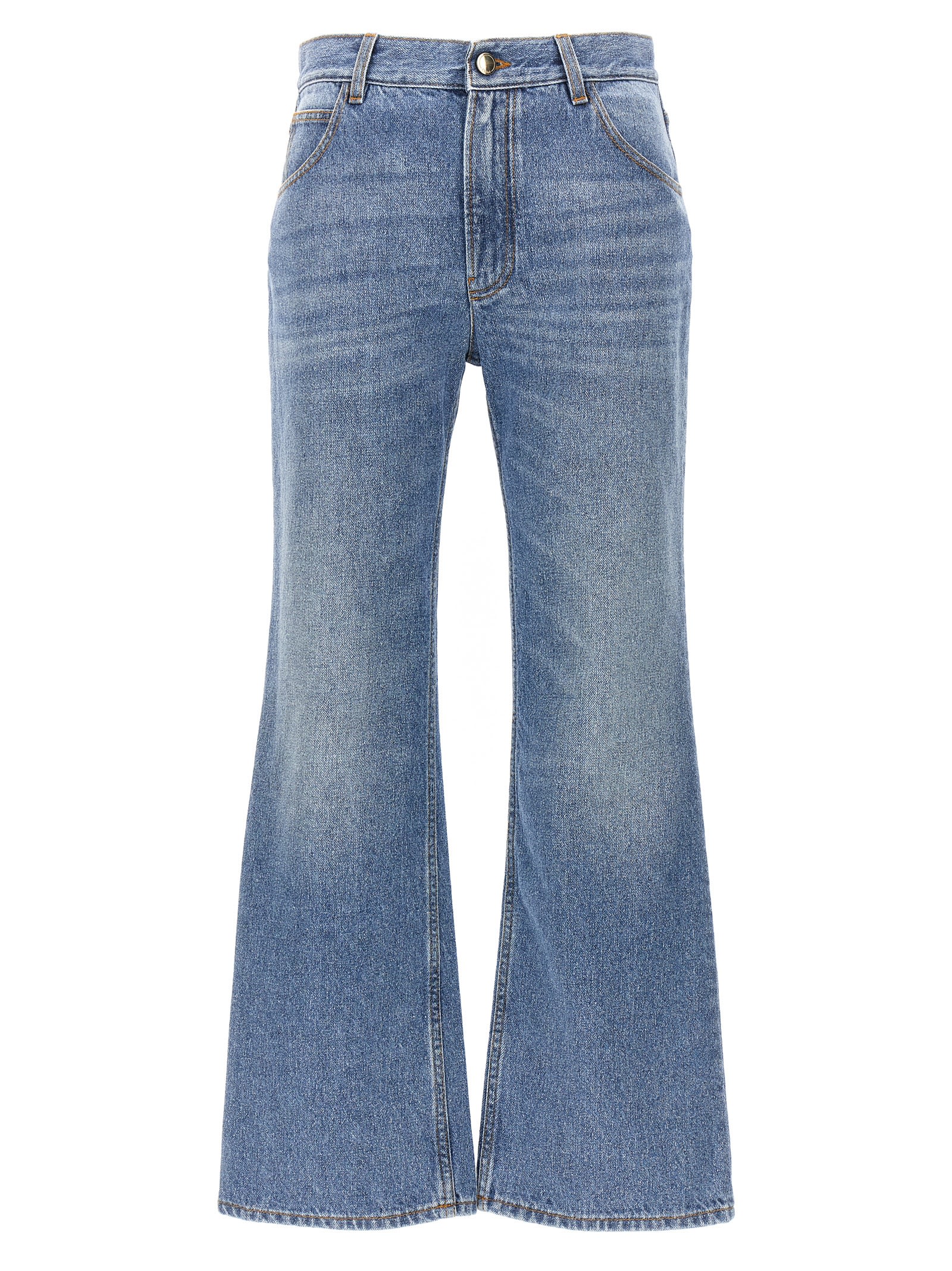 Chloé Denim Cropped Cut Jeans
