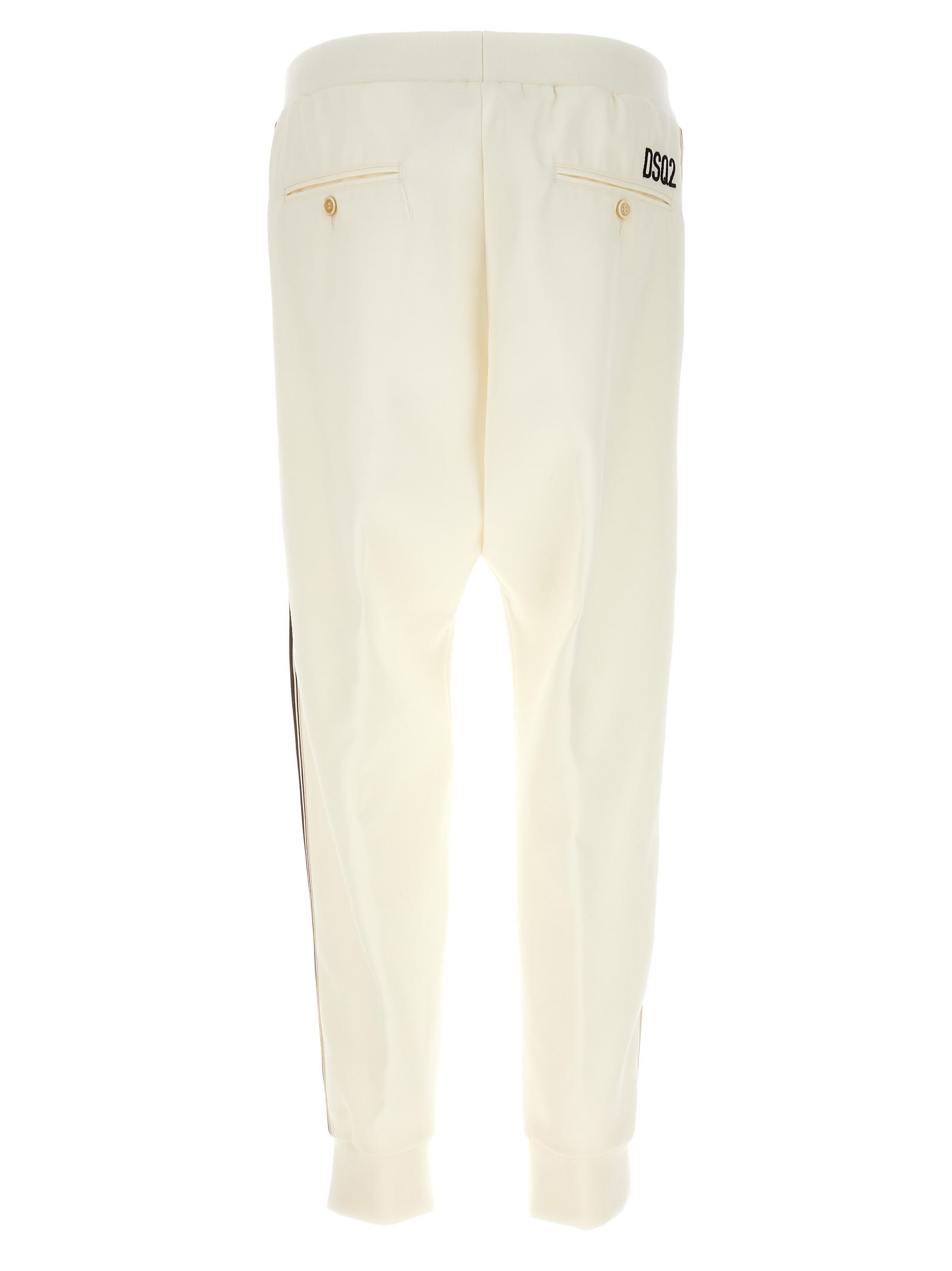 Shop Dsquared2 Tailored Joggers In Ivory