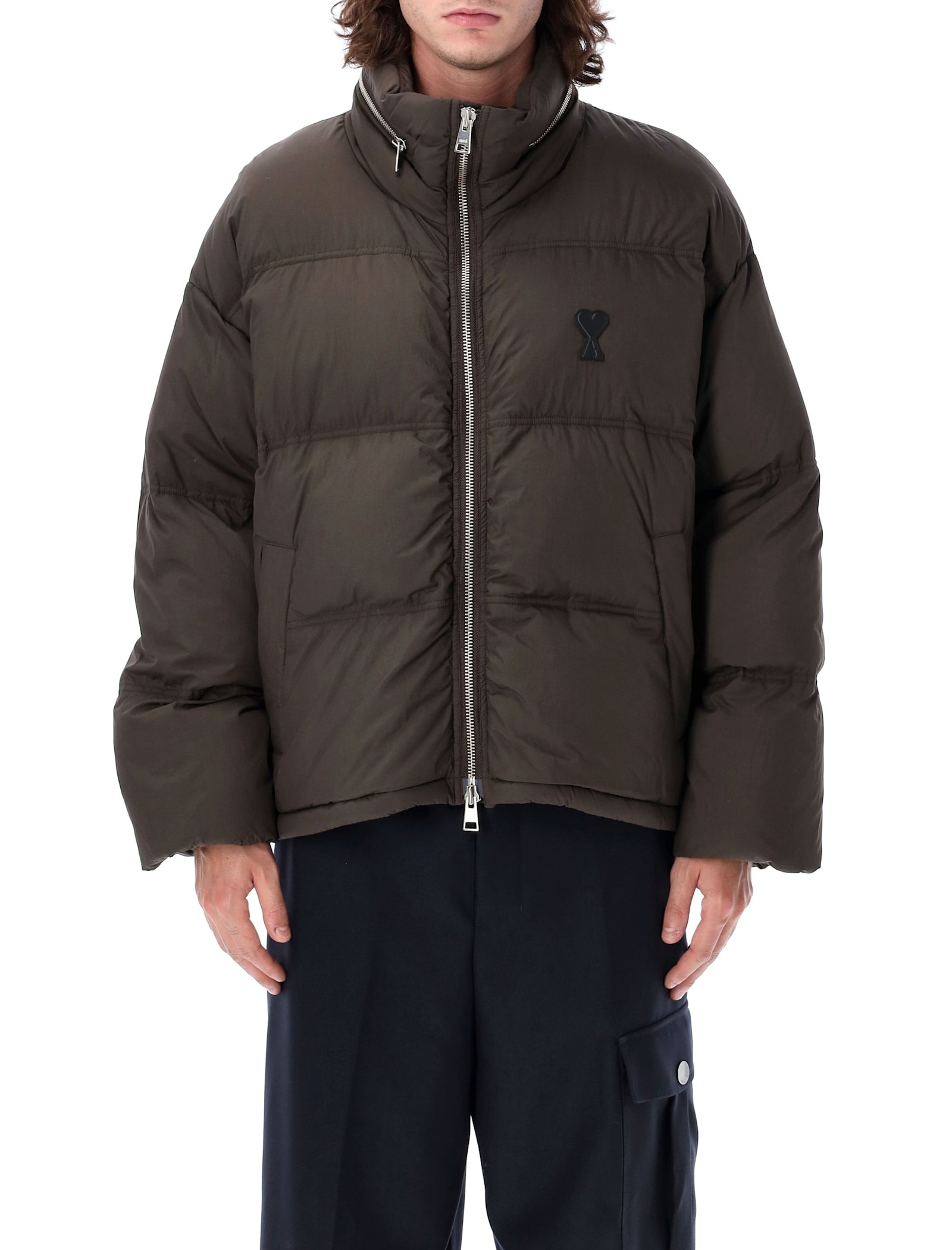 AMI ALEXANDRE MATTIUSSI LOGO DOWN JACKET 