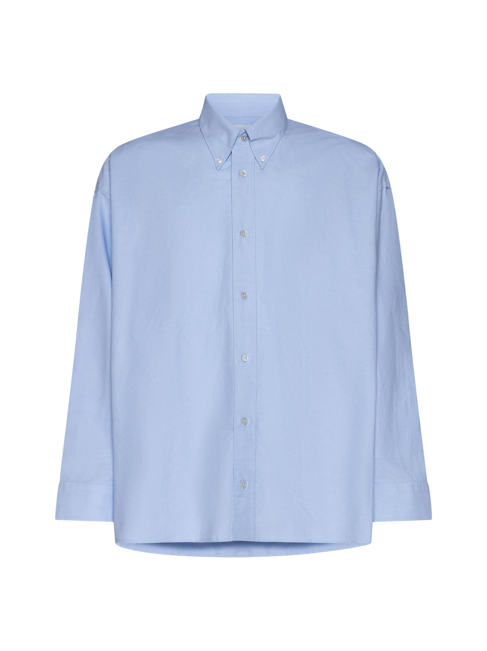 Shop Studio Nicholson Shirt In Oxford Blue