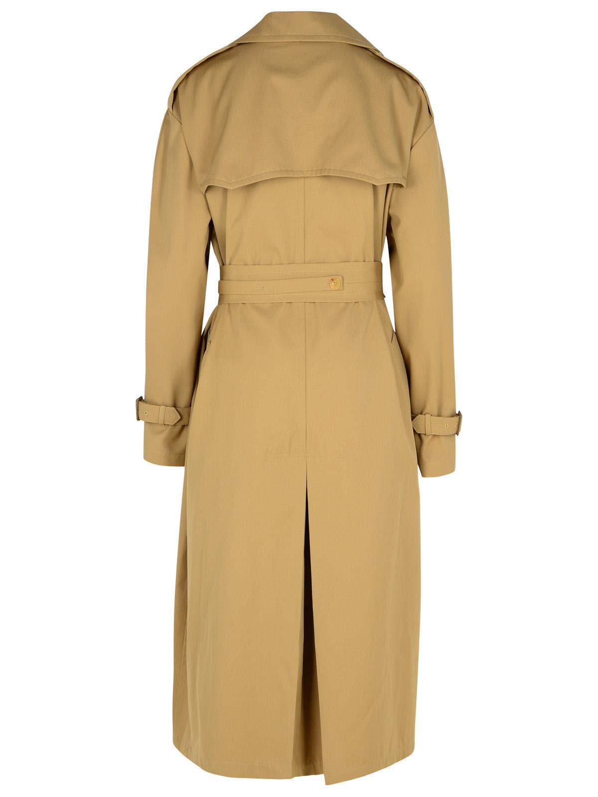 Shop Moschino Beige Polyester Blend Coat