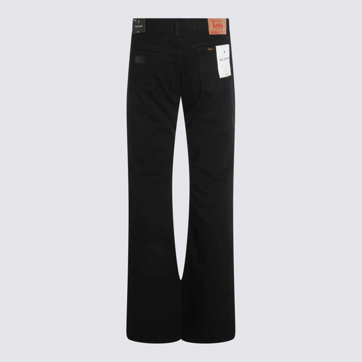 Lois Skater Loose Wide Leg Jeans In Black
