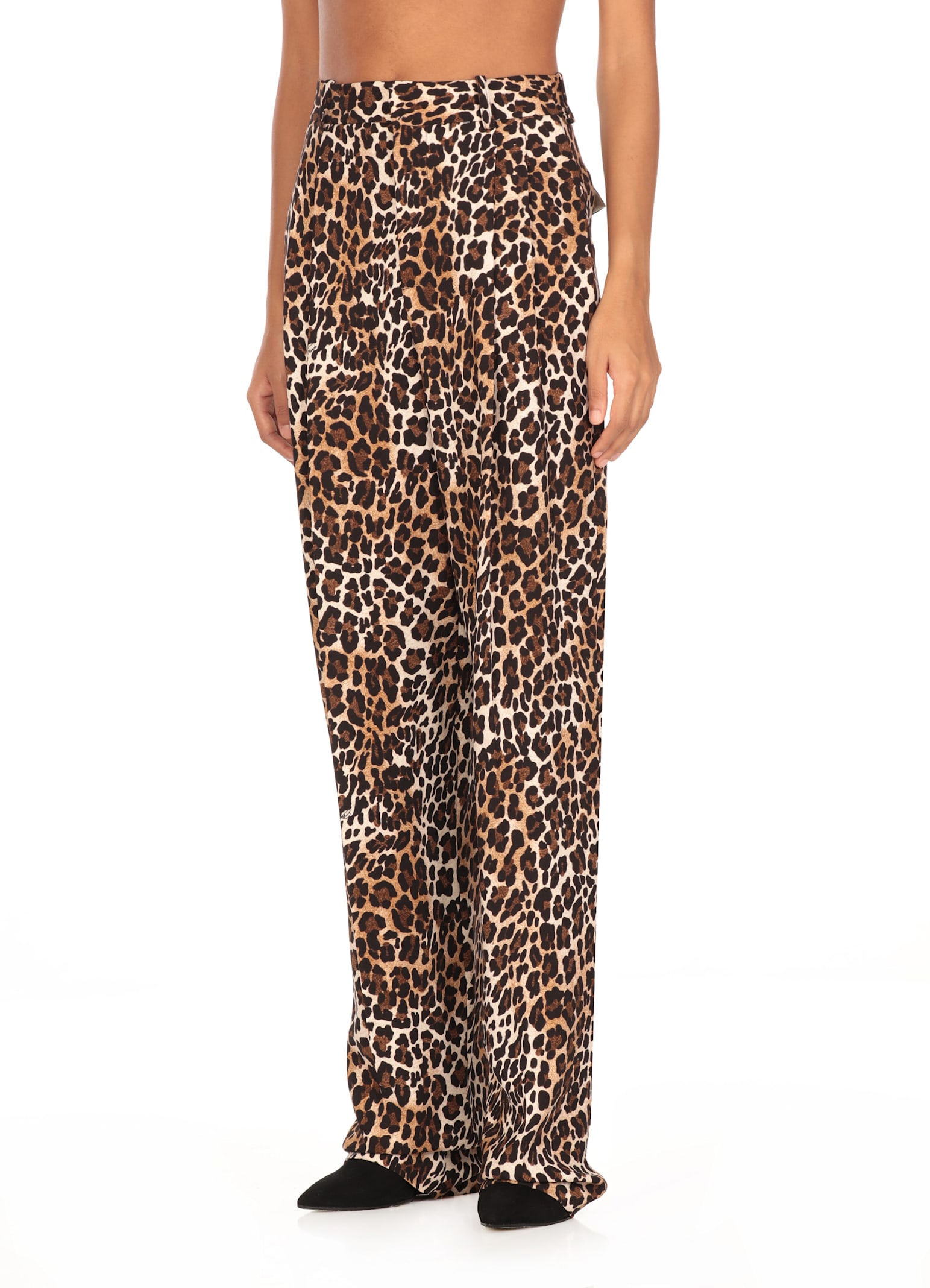 Shop Elisabetta Franchi Crepe Pants In Brown