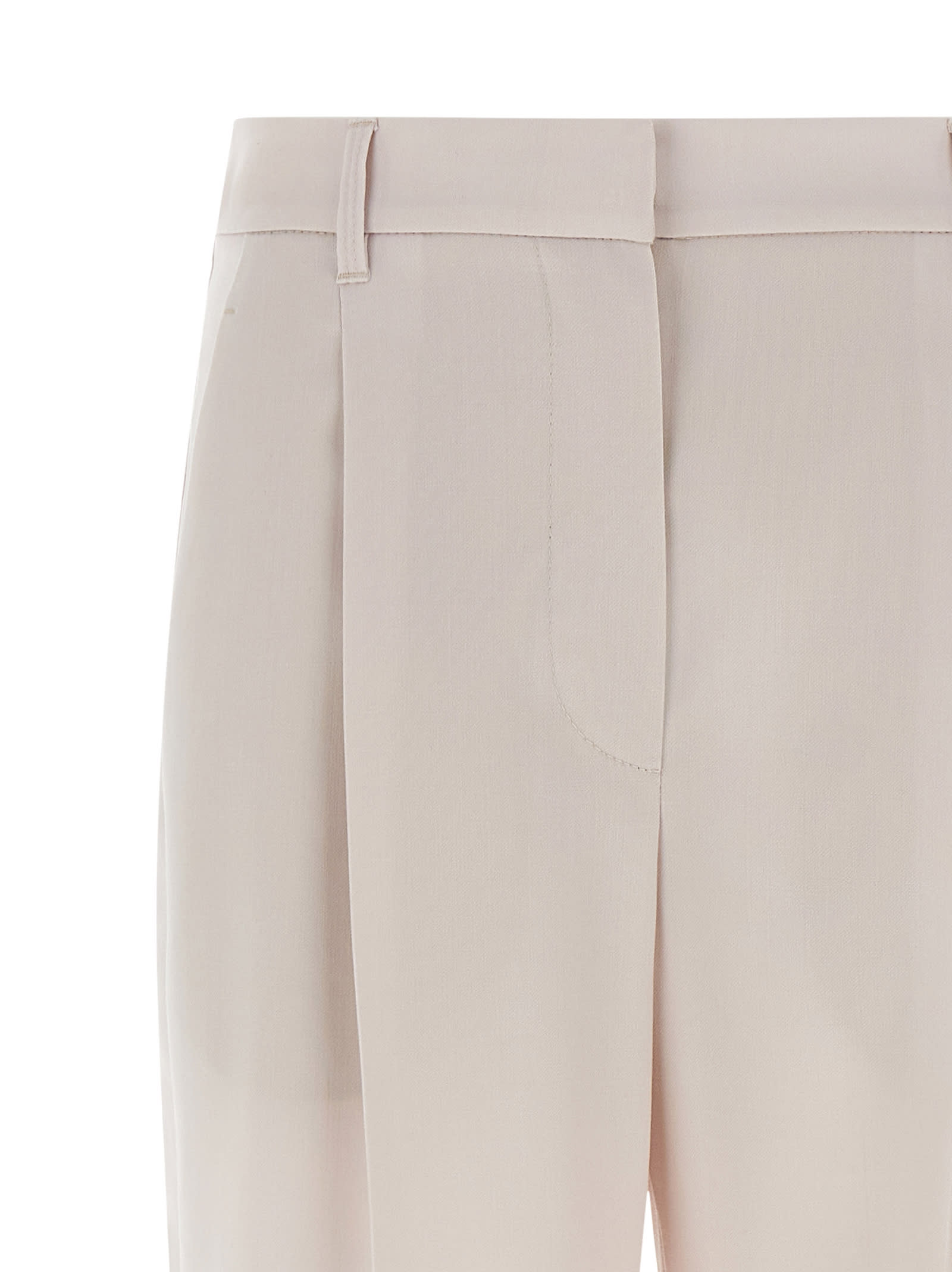 Brunello Cucinelli Wool Pants White In White