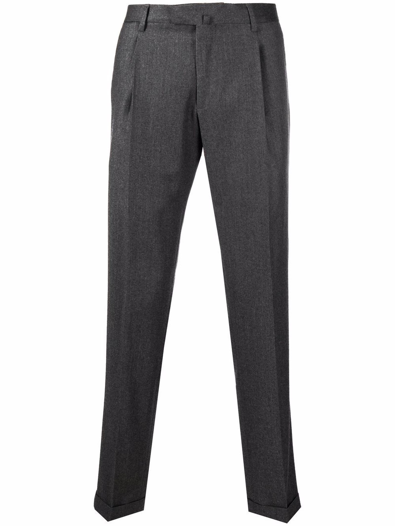 Briglia 1949 Grey Cotton/cashmere/wool Tailored Trousers