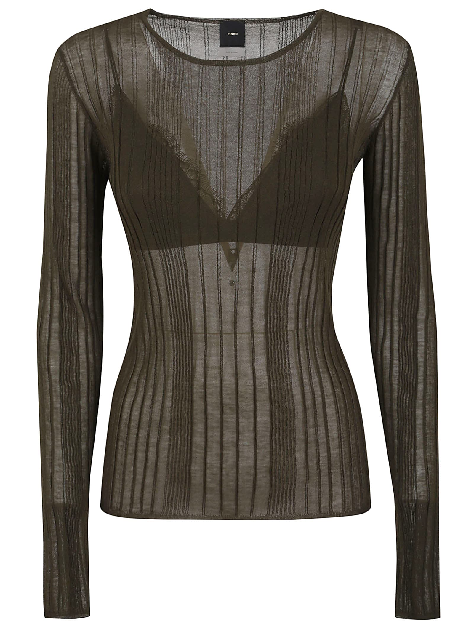 Semi-sheer Sleeved Blouse