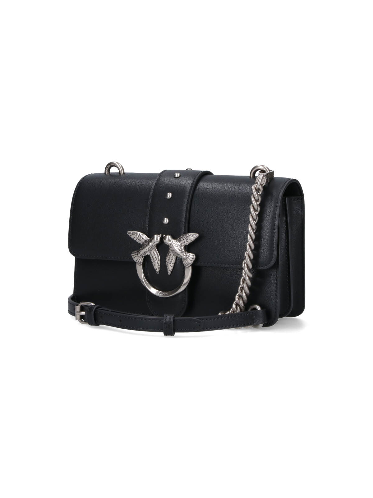 Pinko Love Birds Shoulder Bag In Black