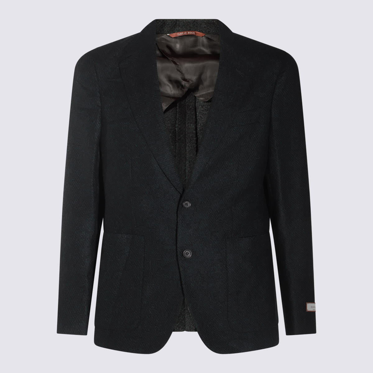 Shop Canali Black Wool Blazer