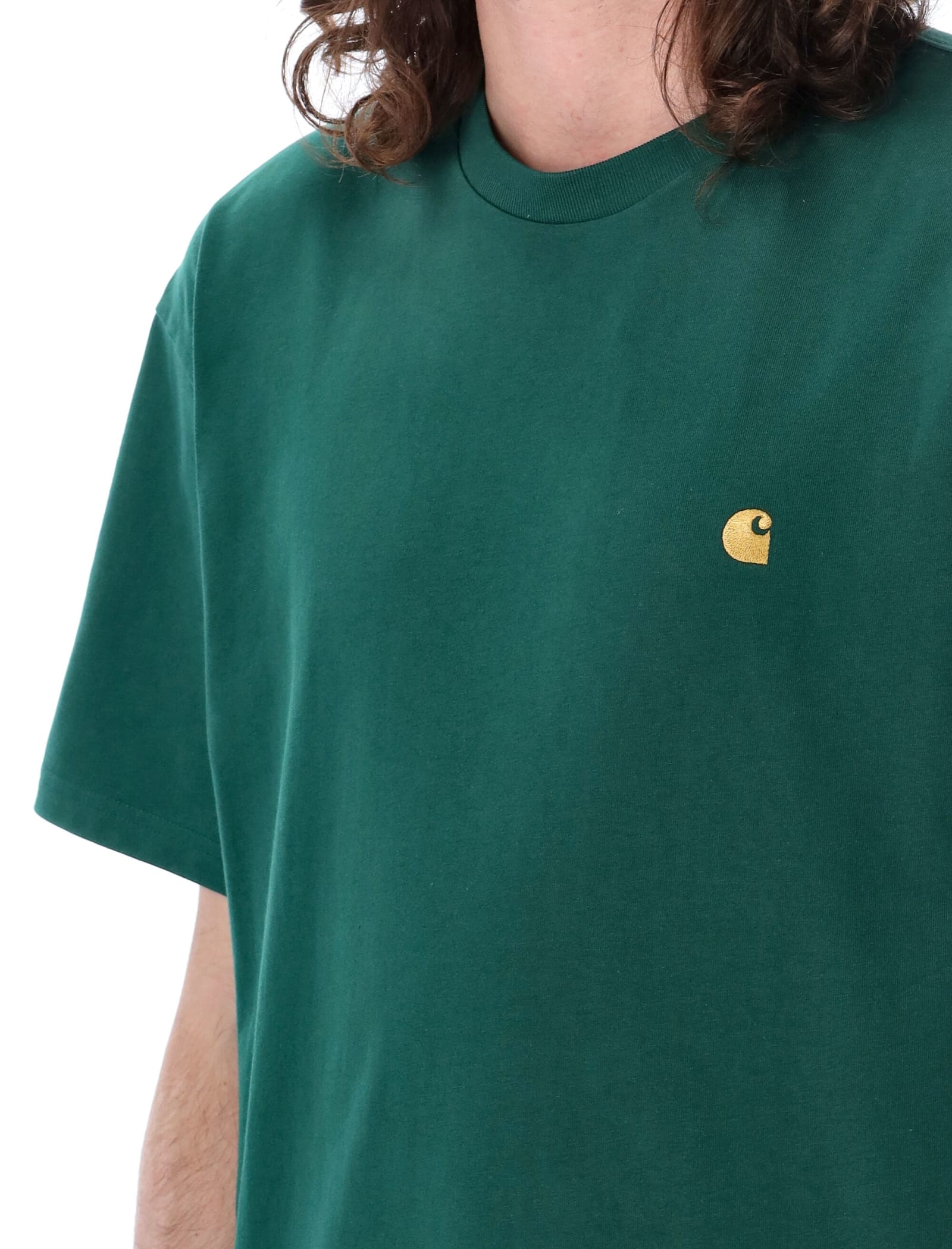 Shop Carhartt Chase S/s T-shirt In Chervil/gold