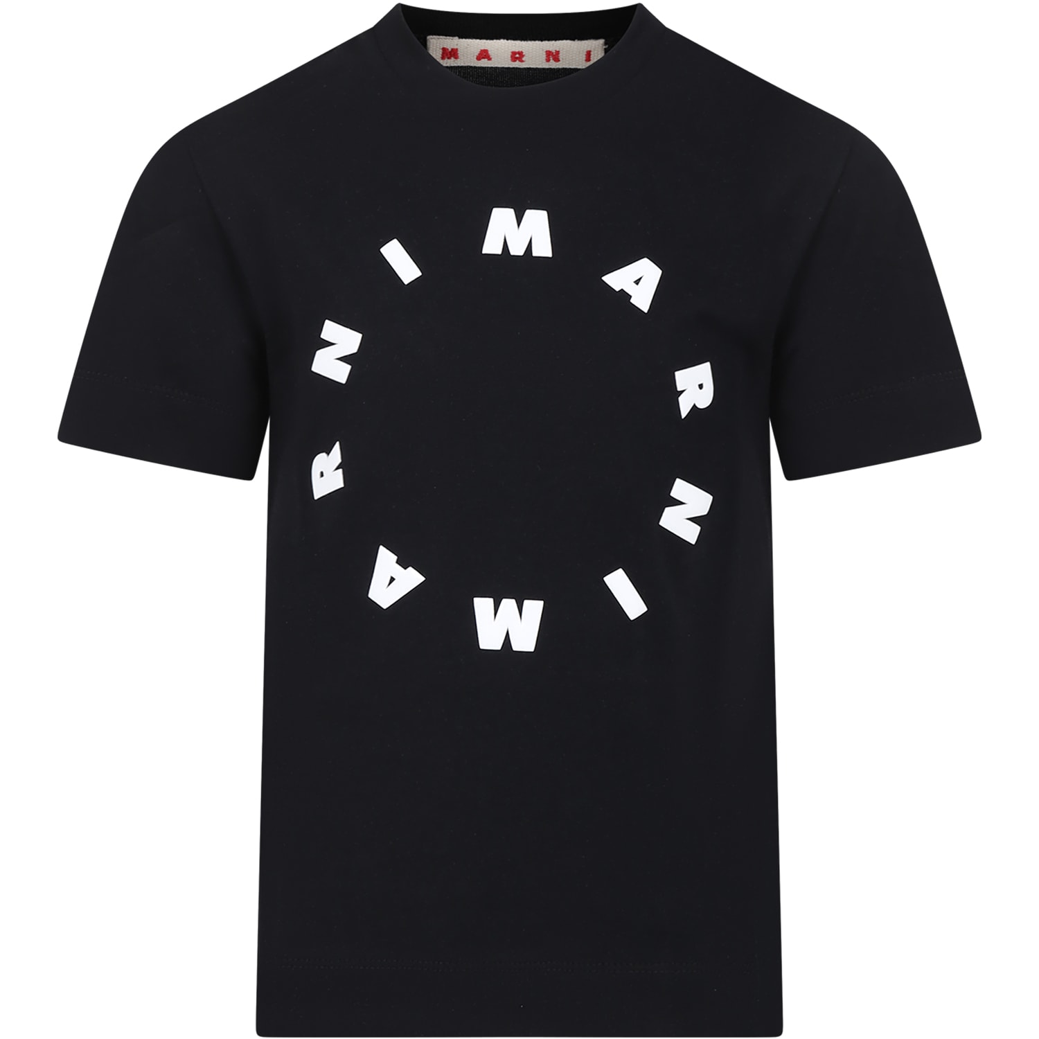 Marni Black T-shirt For Kids With Logo