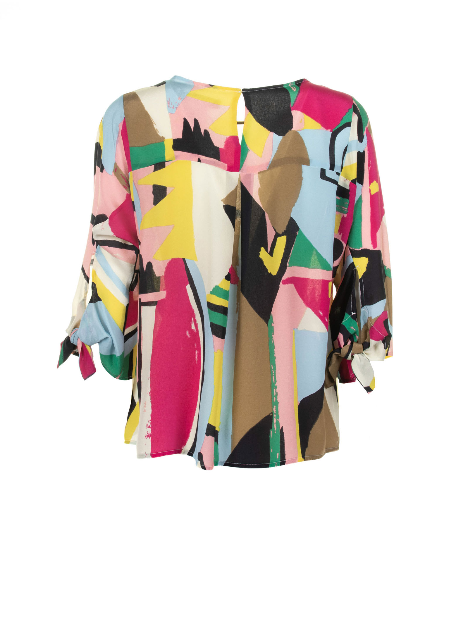 Shop Weekend Max Mara Multicolored Silk Shirt In Fantasia