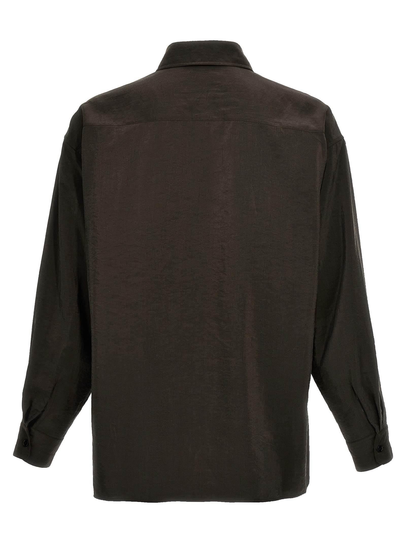Shop Lemaire Twisted Shirt In Brown