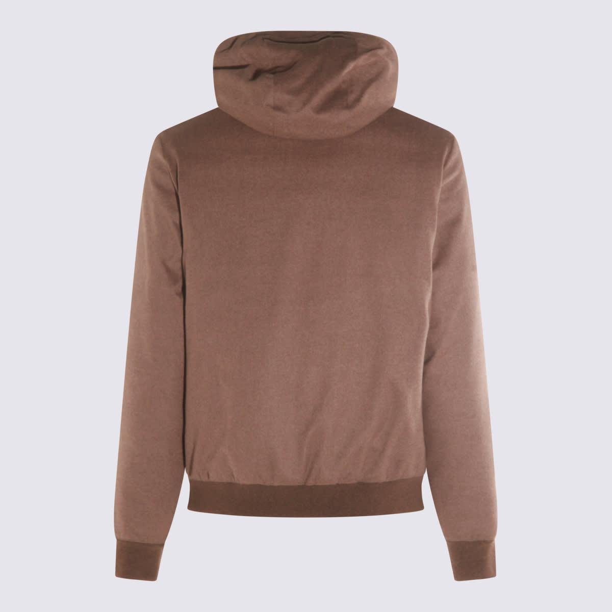 Moorer Hooded Down Jacket With Ribbed Cuffs And Hem In Multi