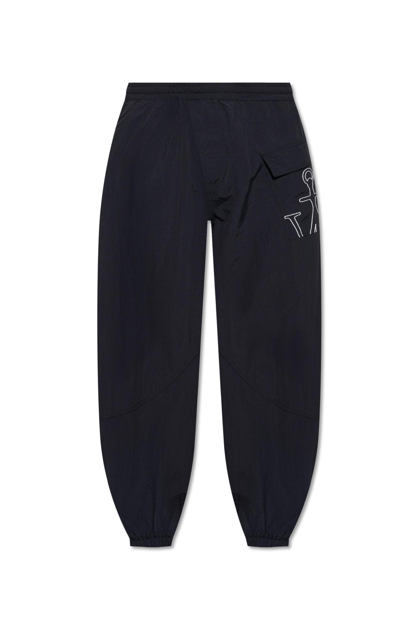 Shop Jw Anderson Track Pants With Logo In Black