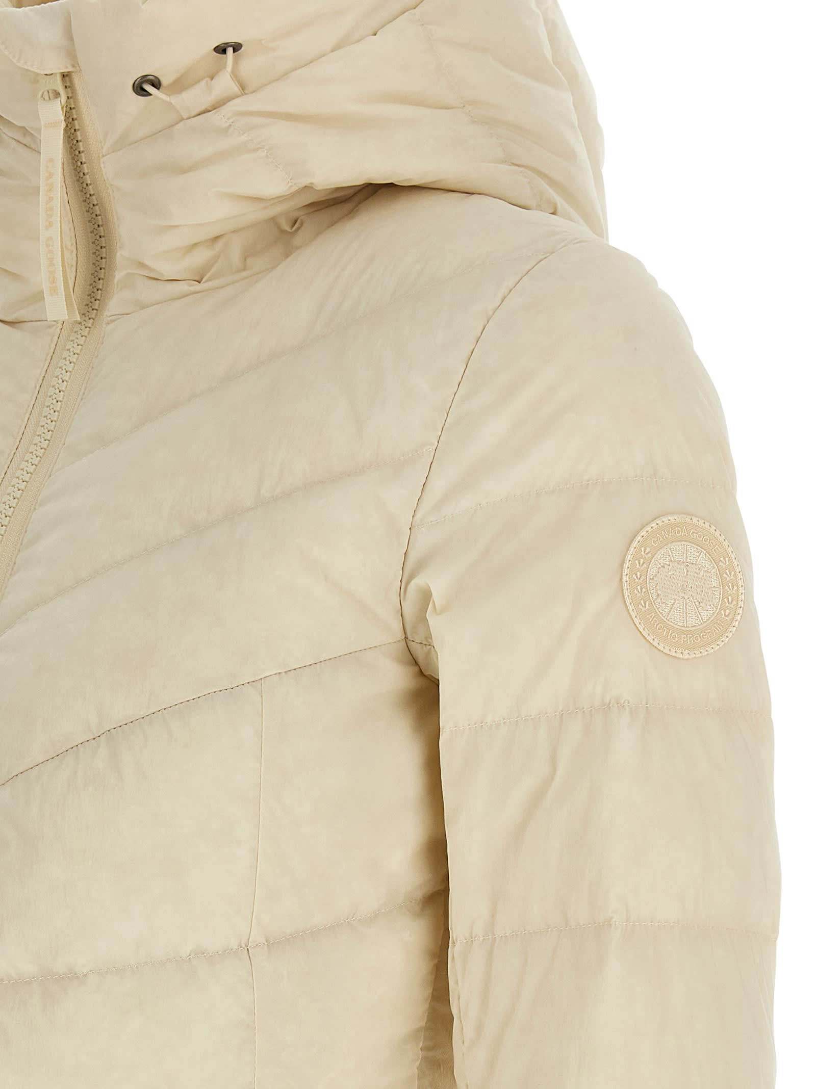 Canada Goose Hooded Long Sleeve Quilted Jacket In Neutral
