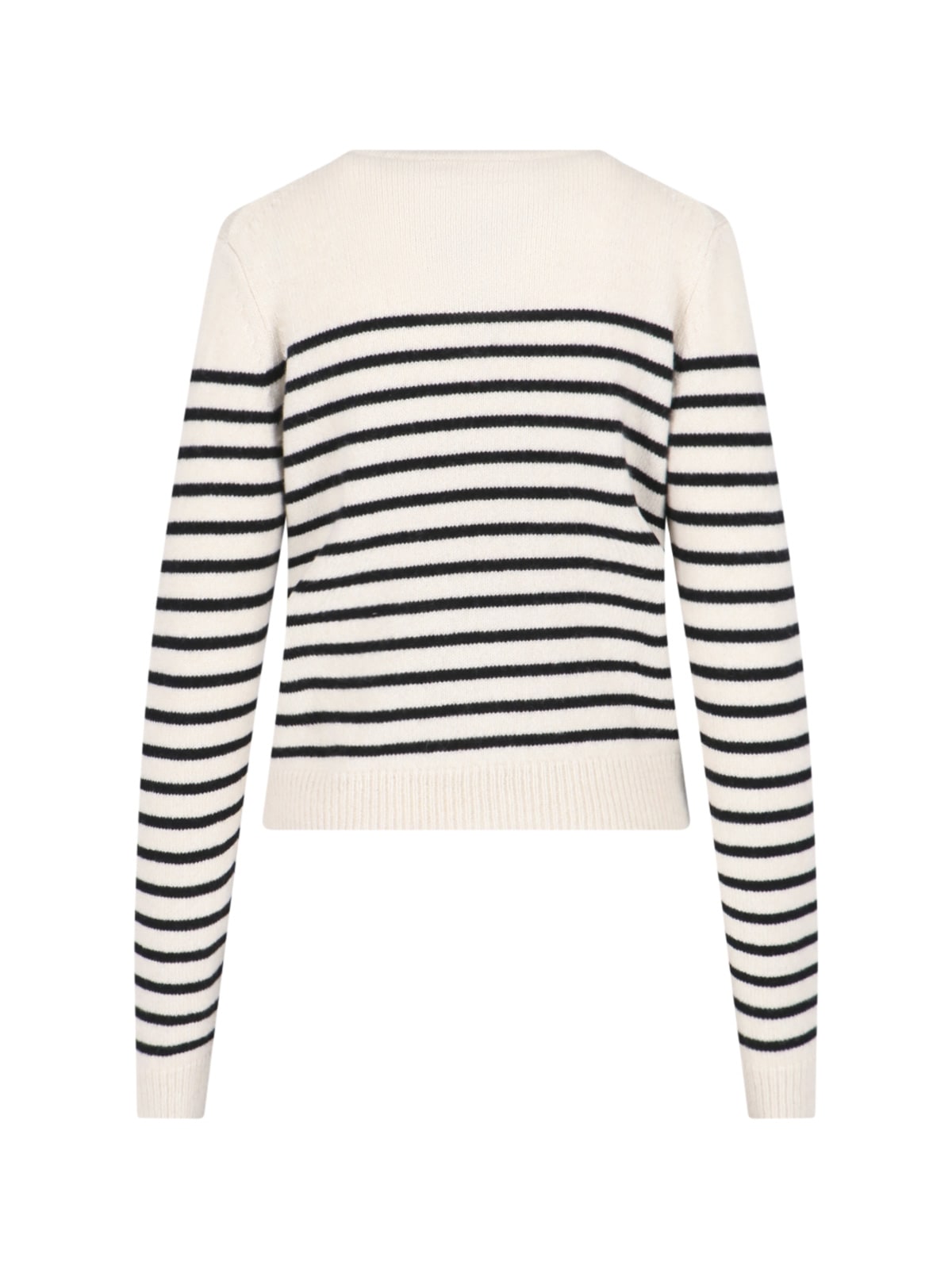 Shop Khaite Striped Sweater In Crema