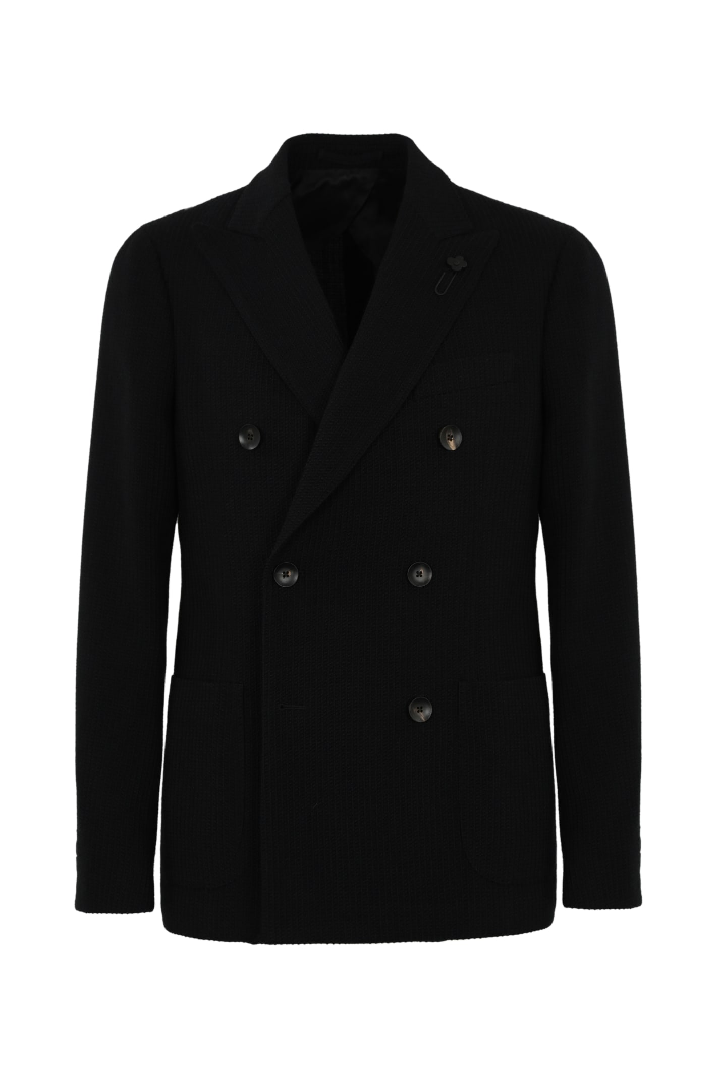 Double-breasted Special Line Drop 7 Regular Jacket In Wool And Cotton