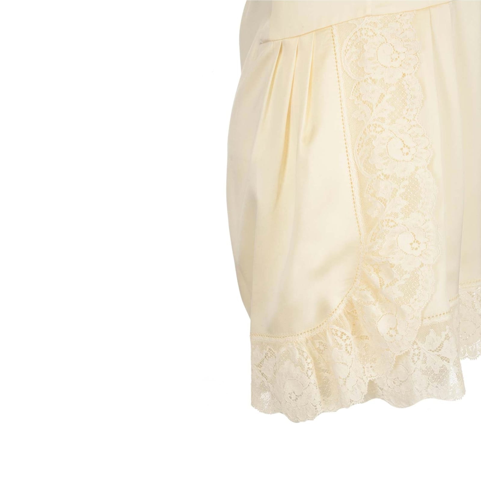 Shop Maison Margiela Silk Dress In White