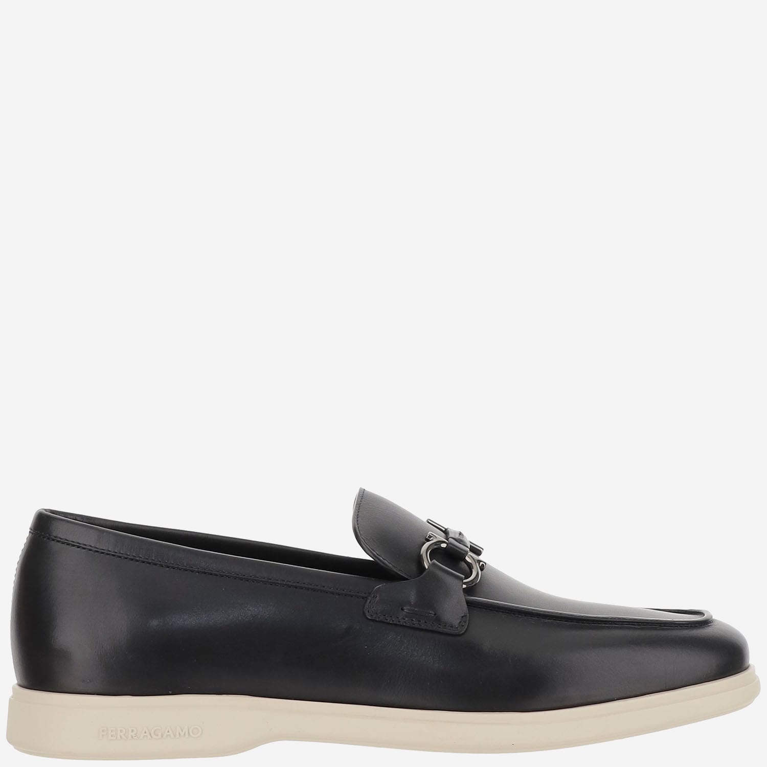 Ferragamo Moccasin Gancini In Black