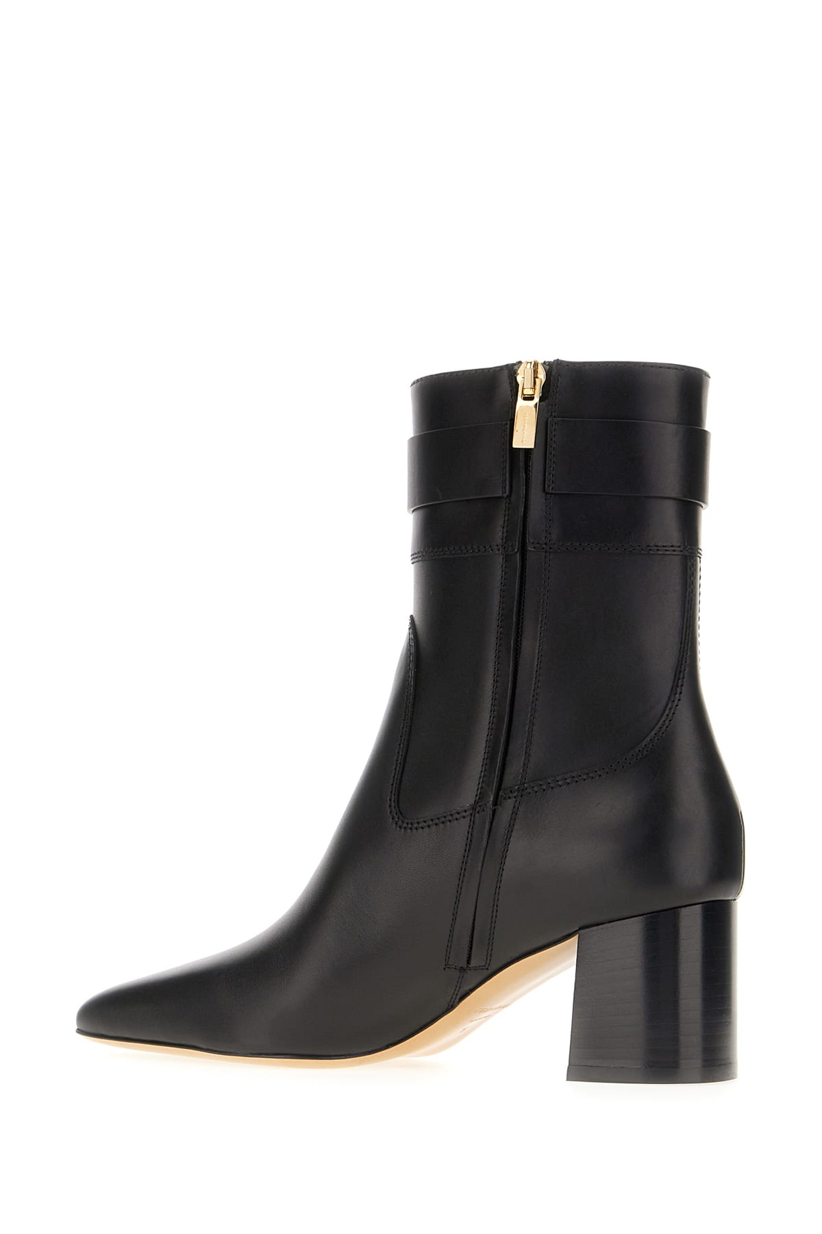 Shop Ferragamo Black Leather Boots In Nero