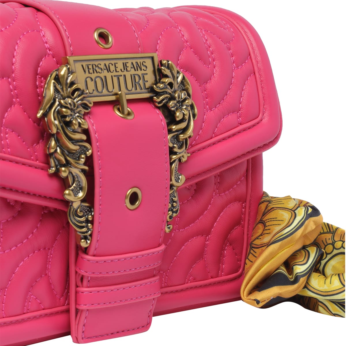 Shop Versace Jeans Couture Shoulder Bag Drew Baroque In Red