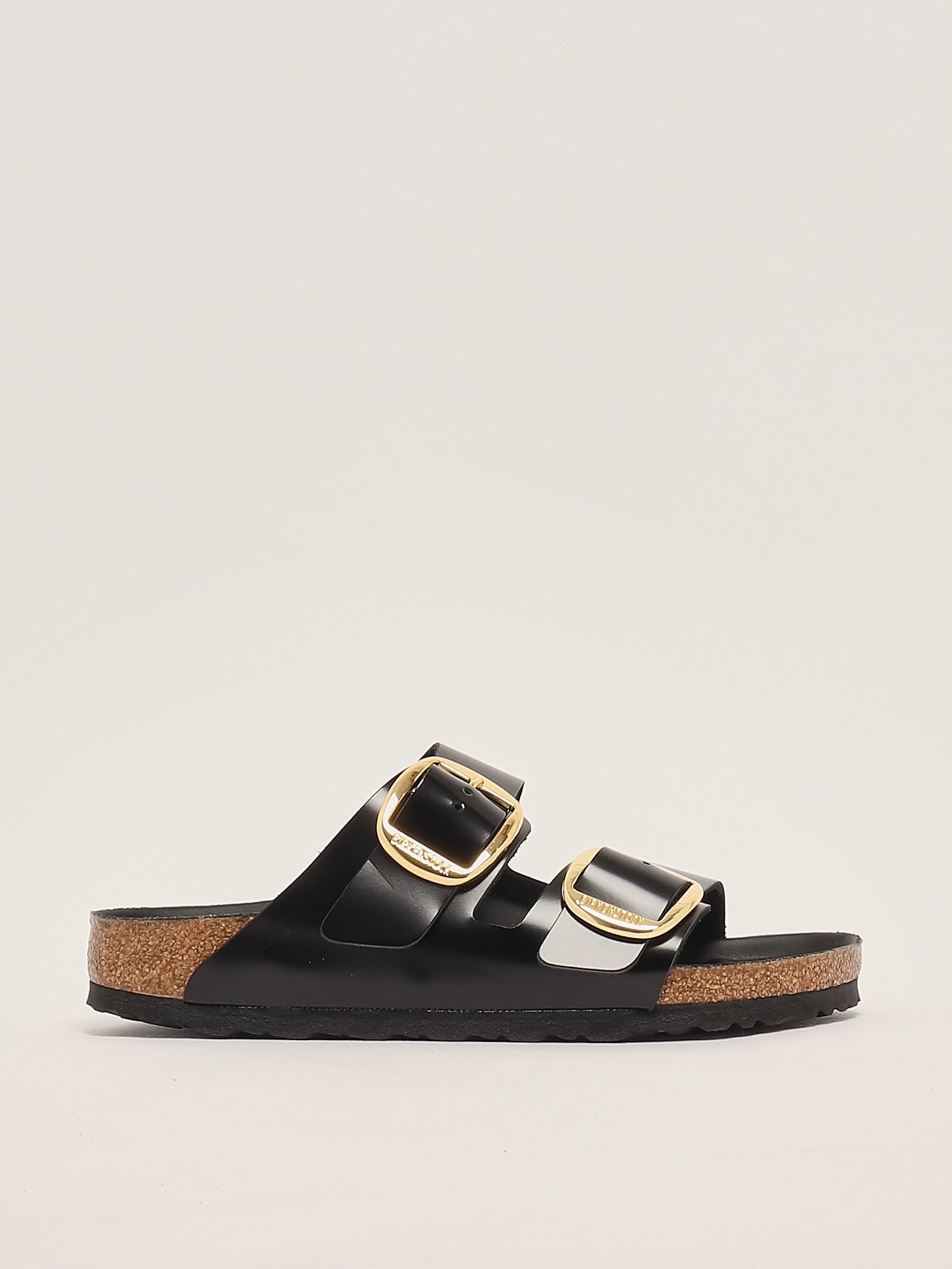 Birkenstock Arizona Big Buckle Narrow Leather Sandal In Black