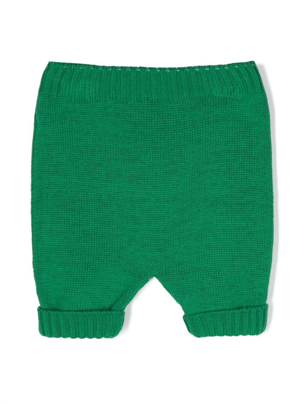 Little Bear Babies' Cuffed Trousers In Green