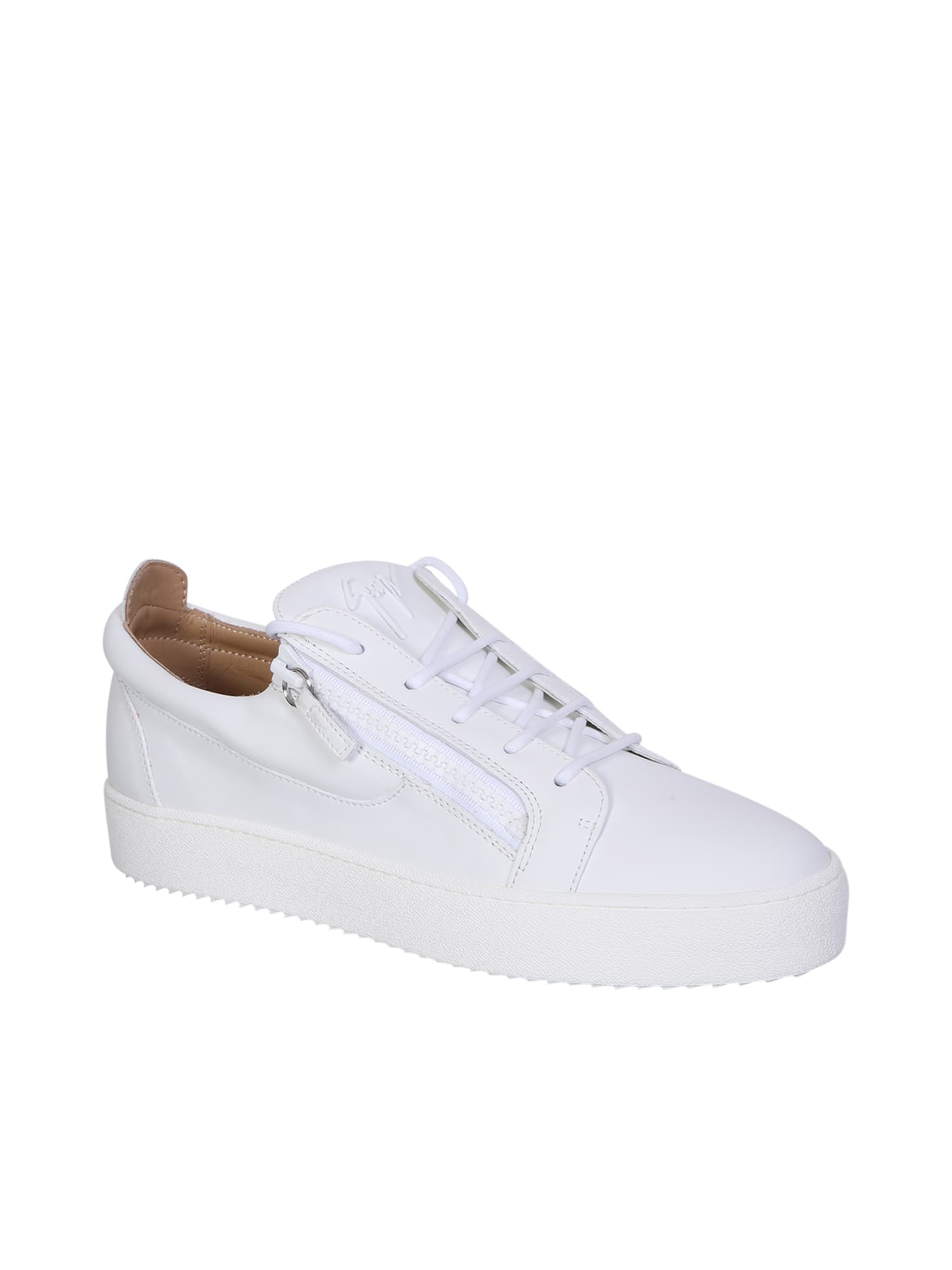 Shop Giuseppe Zanotti Frankie Low-top Sneakers In White