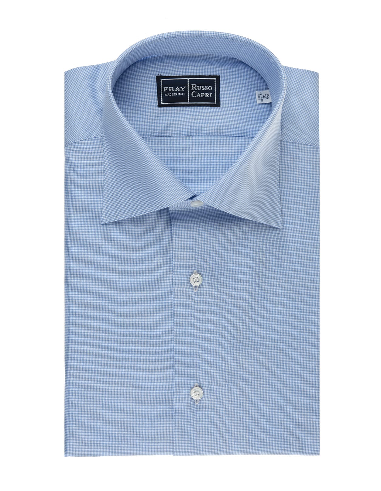 Regular Fit Shirt In White And Light Blue Oxford Cotton