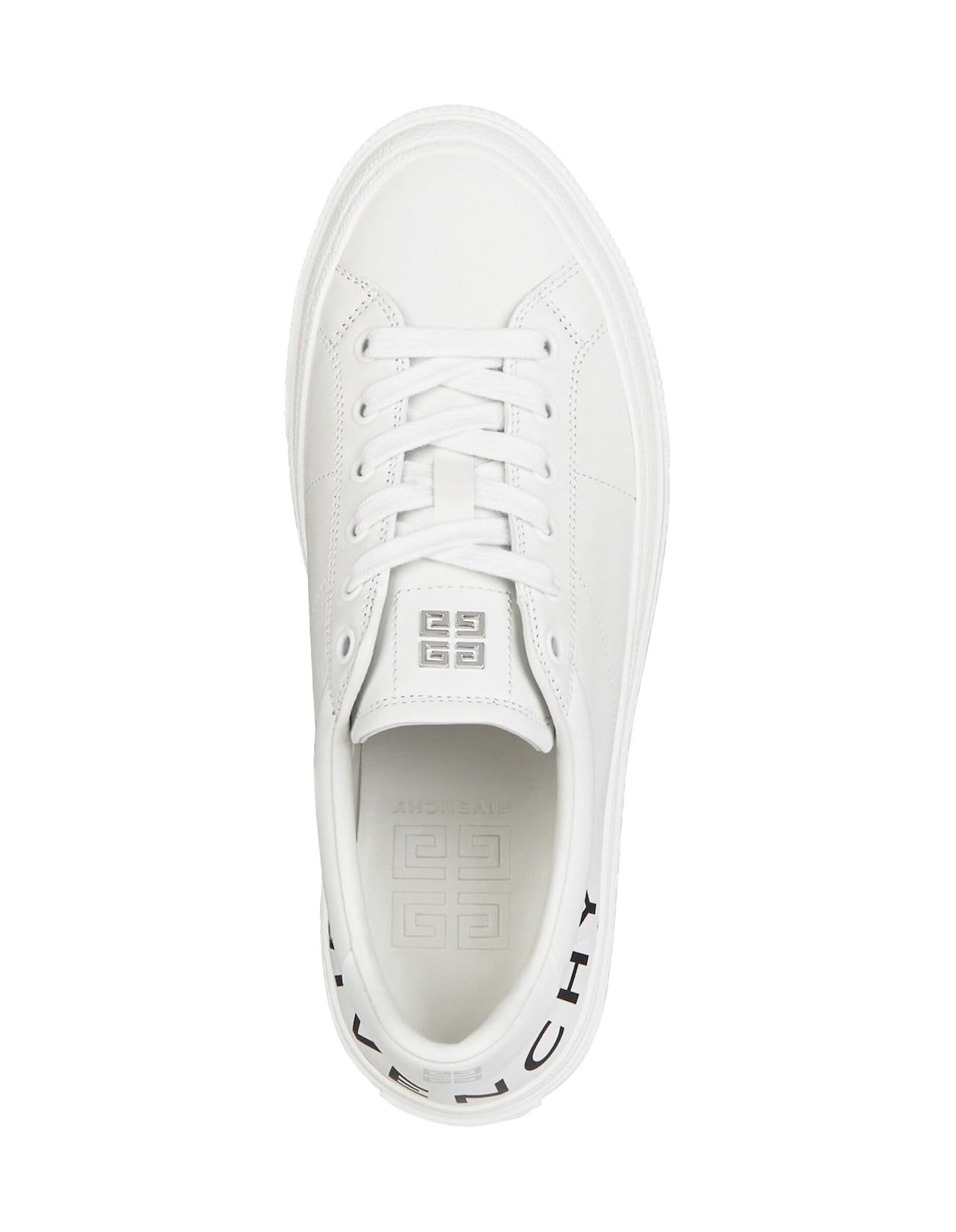 Shop Givenchy City Sport Sneakers In White Leather In Bianco