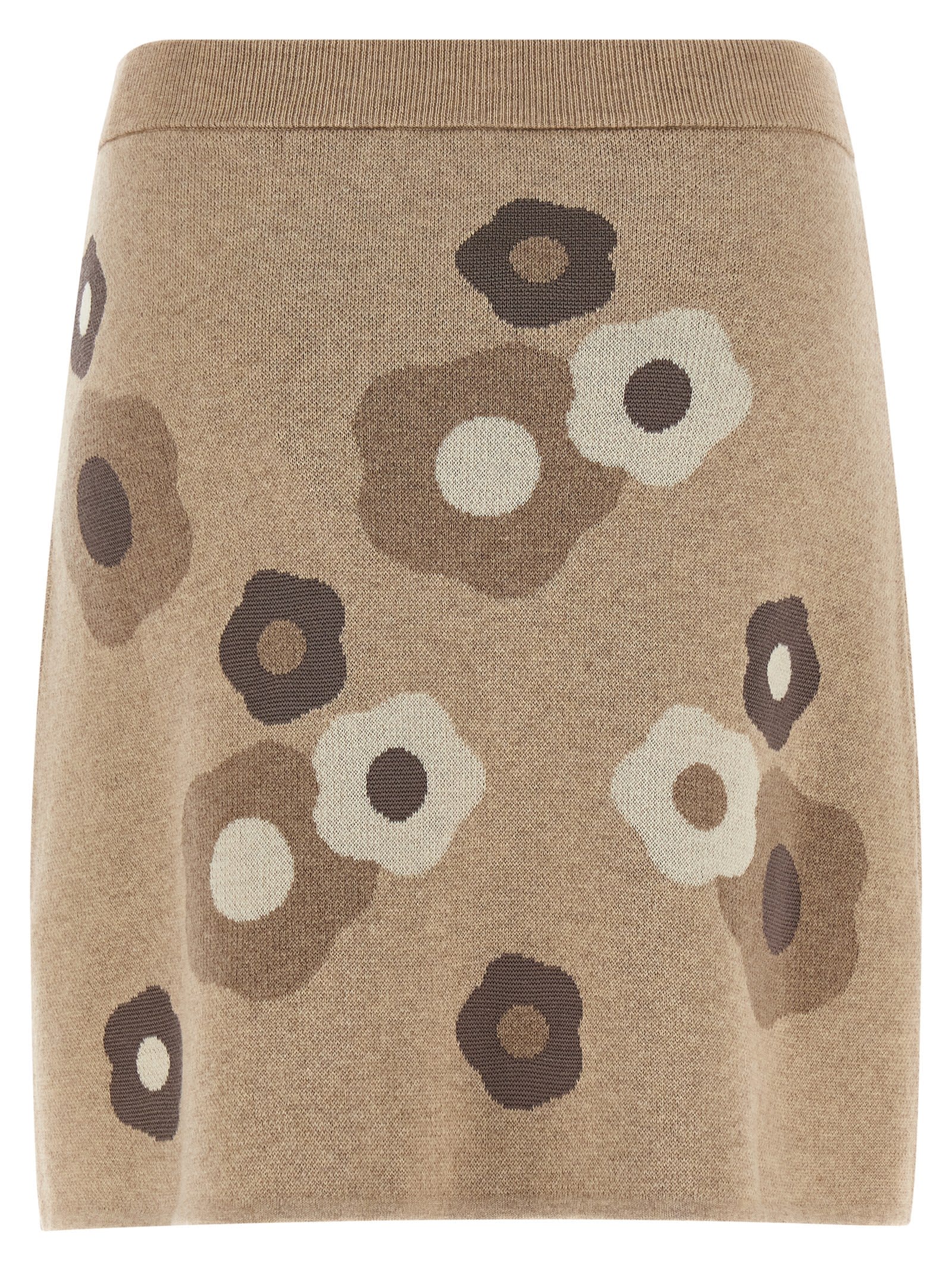 Kenzo Floral-pattern Knit Skirt In Multi