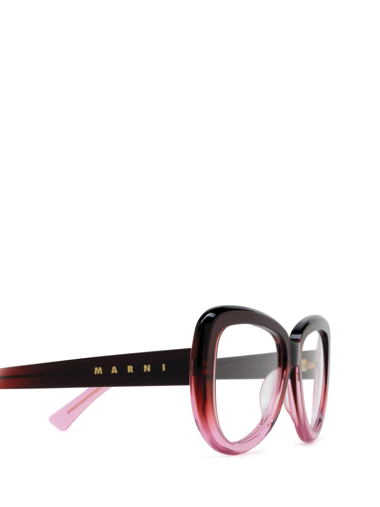Shop Marni Eyewear Elephant Island Opt Faded Burgundy Glasses
