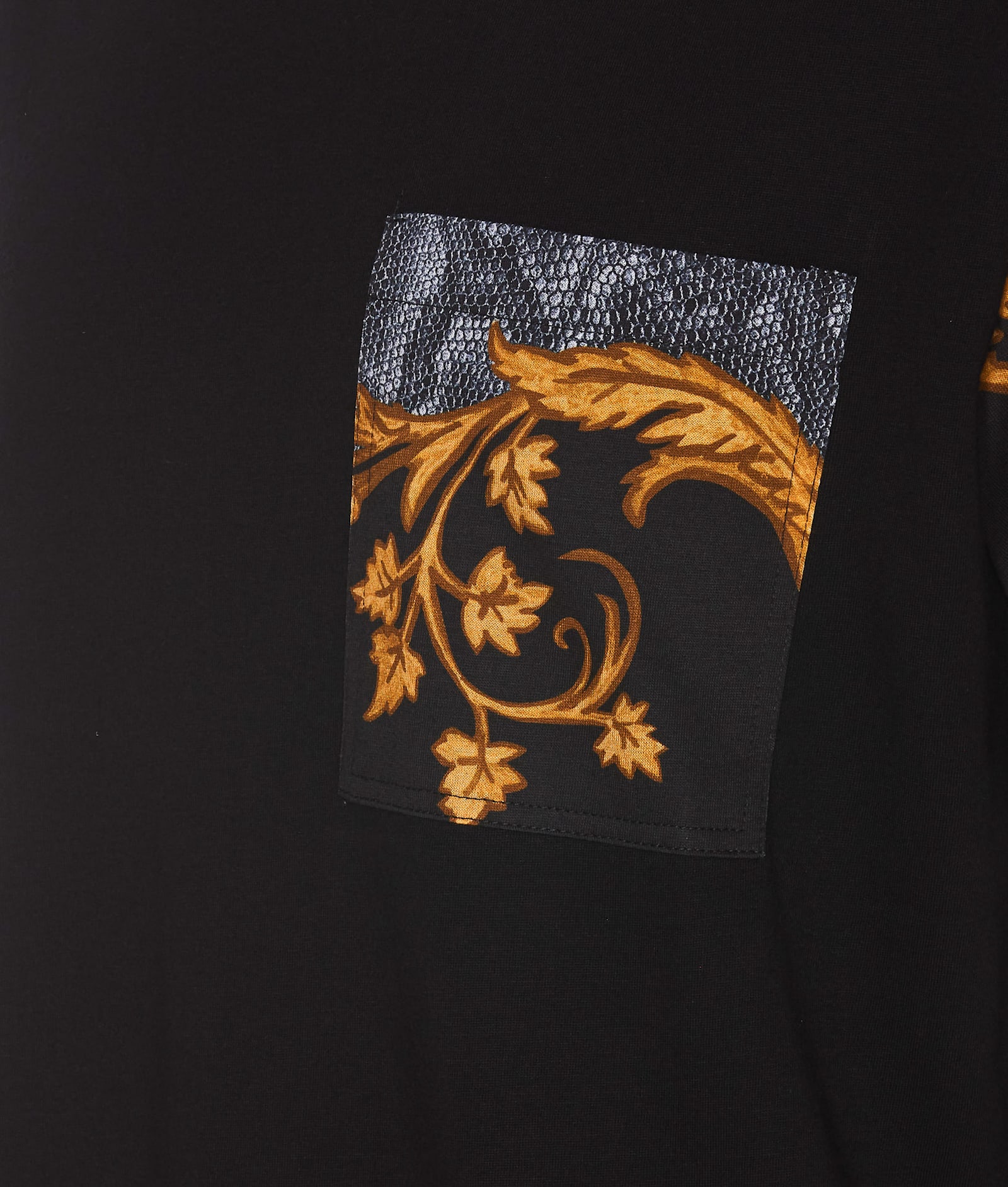 Shop Versace Jeans Couture Lizard T-shirt In Black