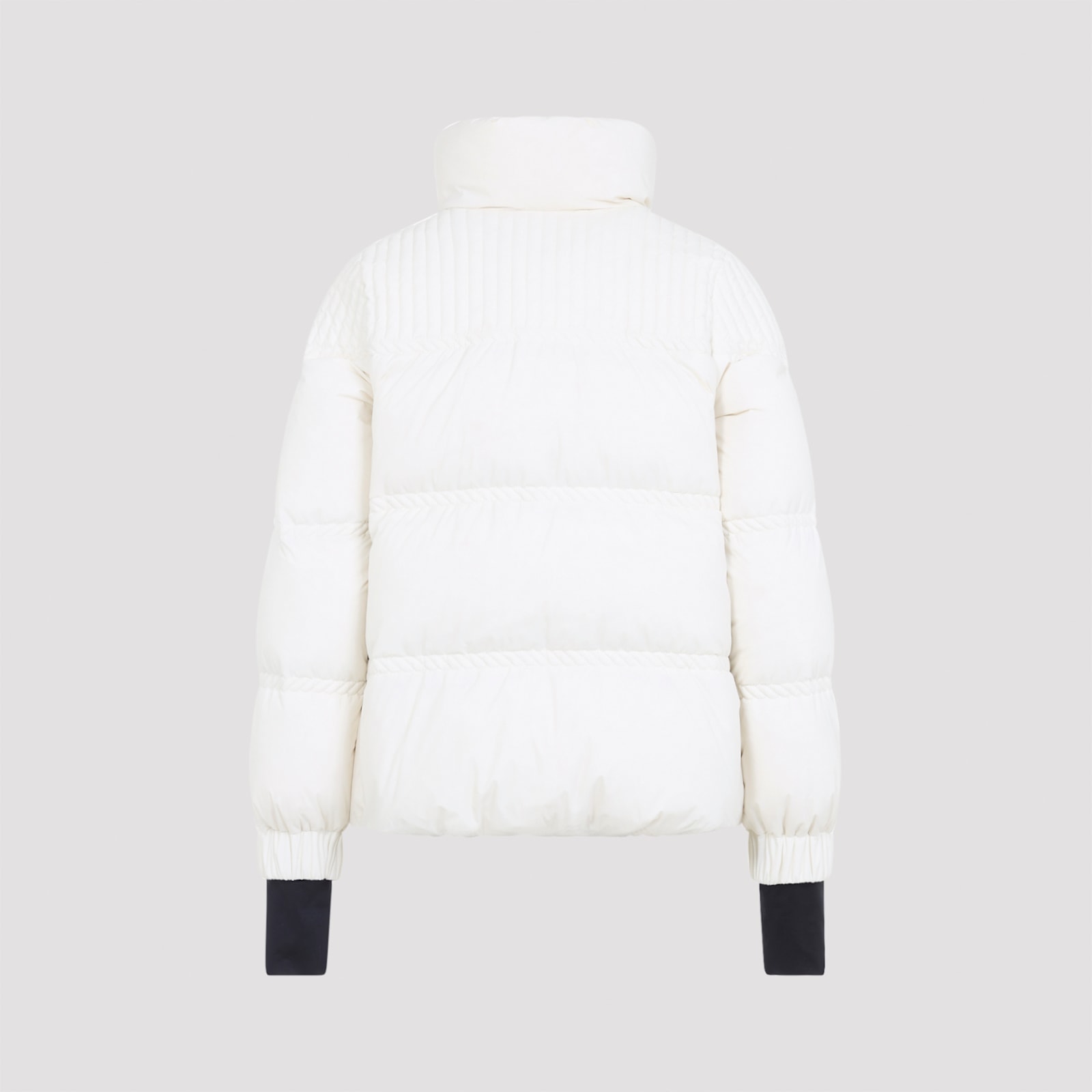 Moncler Anglin Padded Jacket With Logo-patch In White