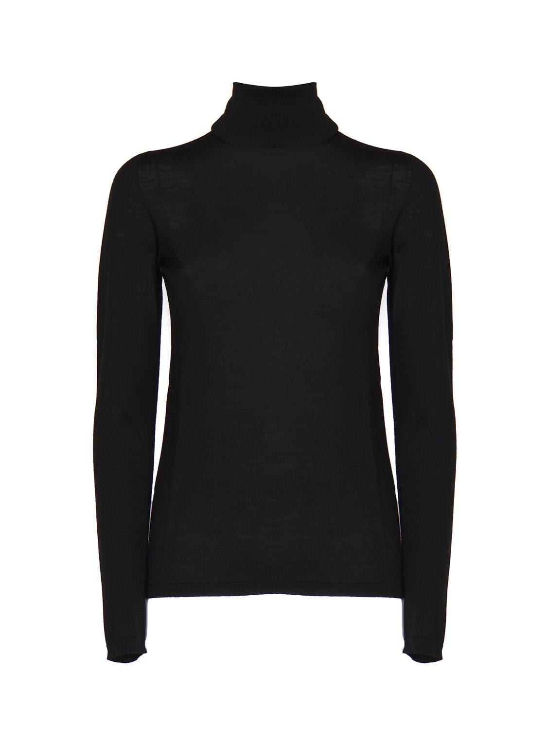Max Mara Turtleneck Knitted Jumper In Black