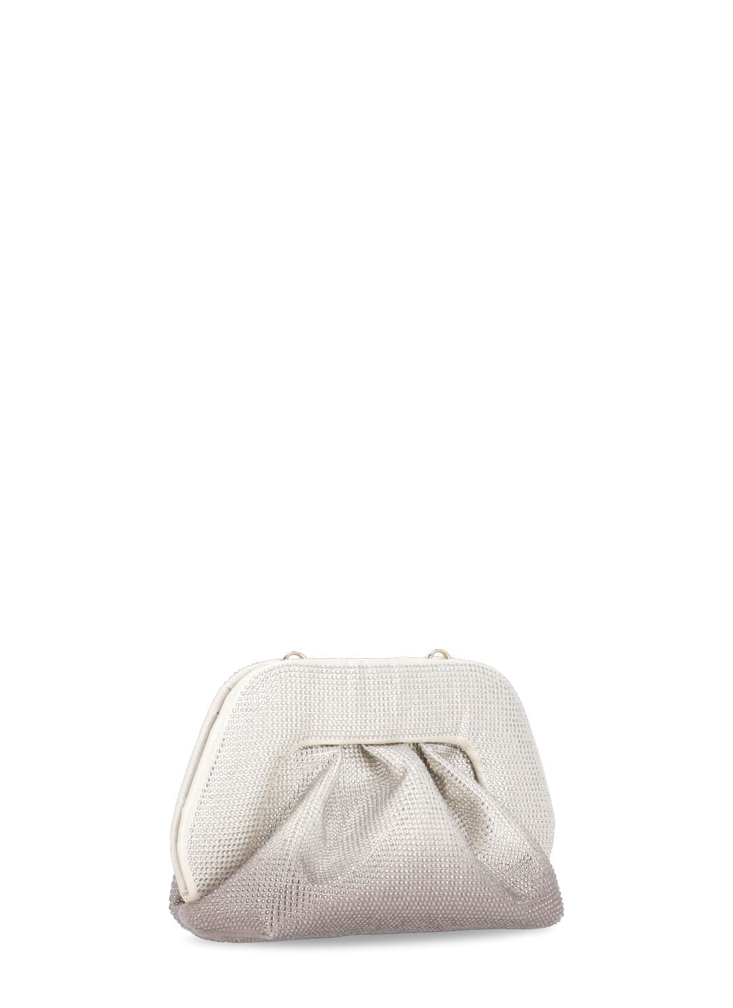 Themoirè Strass Degrade Pochette In Silver Rose