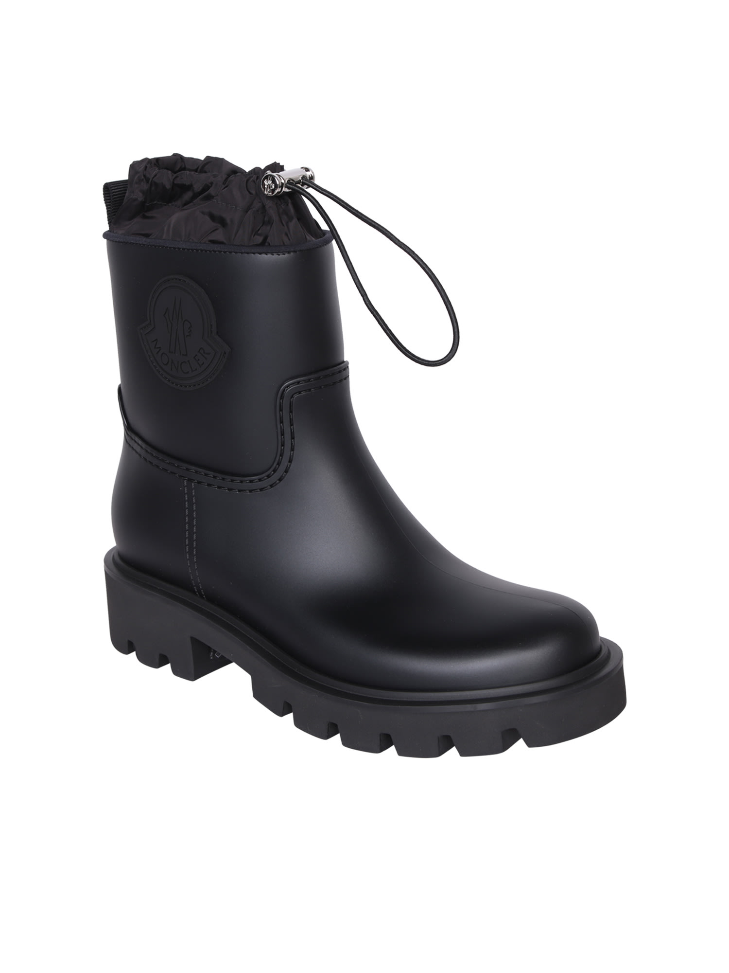 Shop Moncler Kickstream Black Ankle Boots