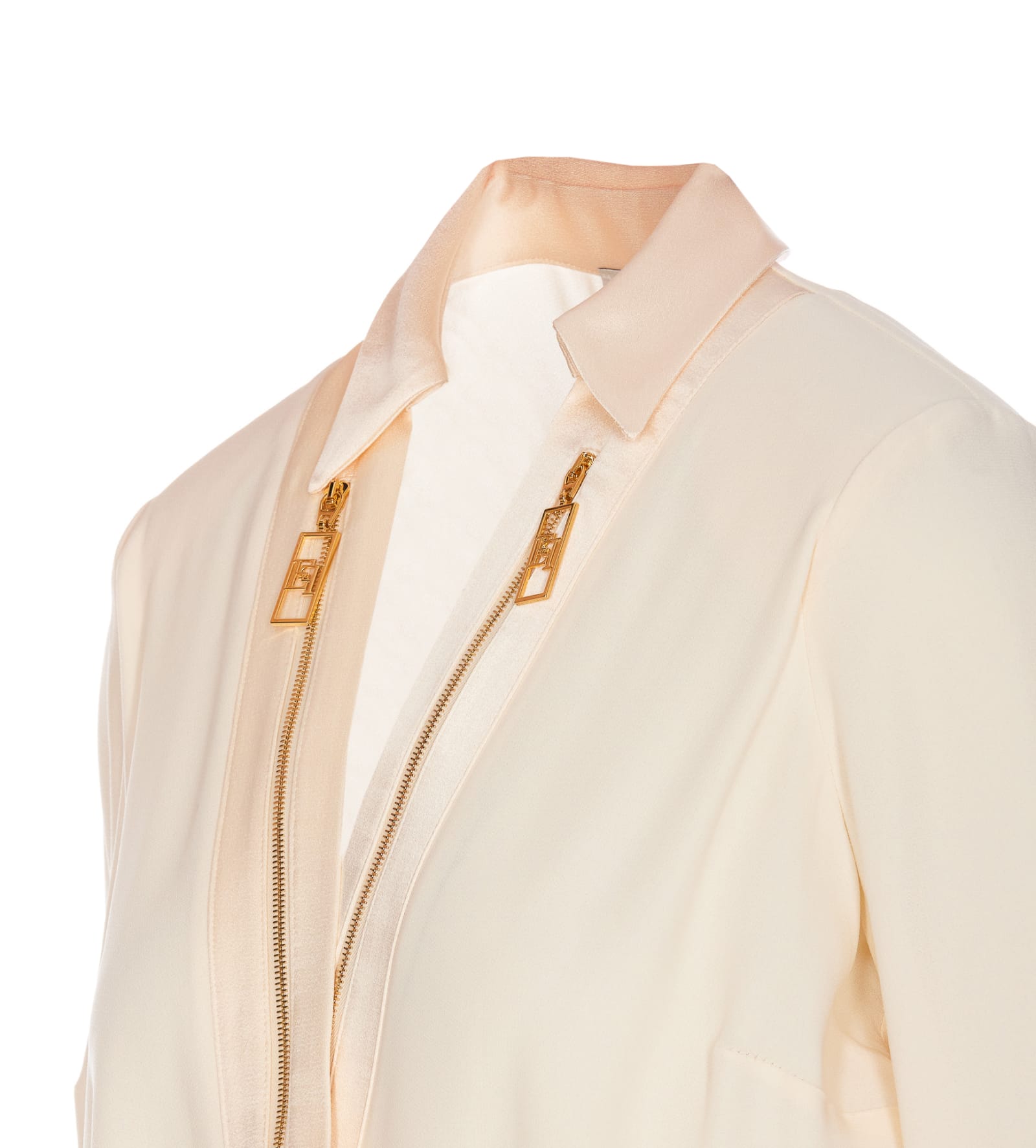 ELISABETTA FRANCHI GEORGETTE BODY SATIN SHIRT 