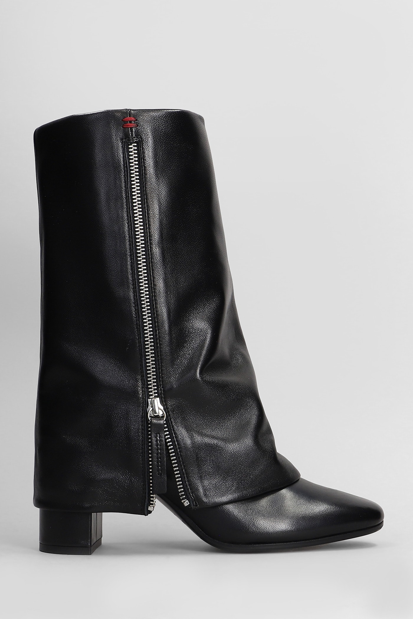 Baron High Heels Boots In Black Leather