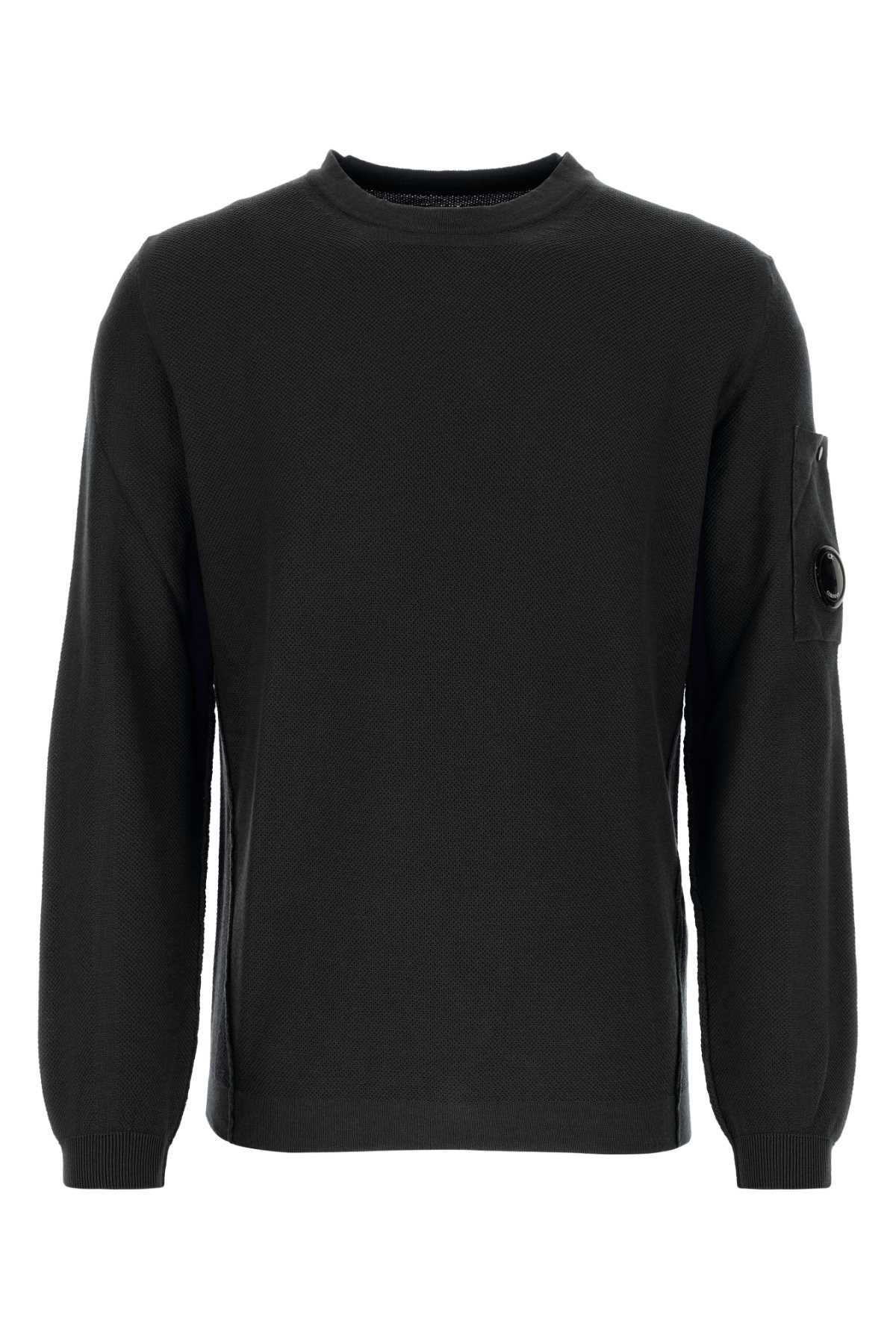 Shop C.p. Company Black Cotton Sweater