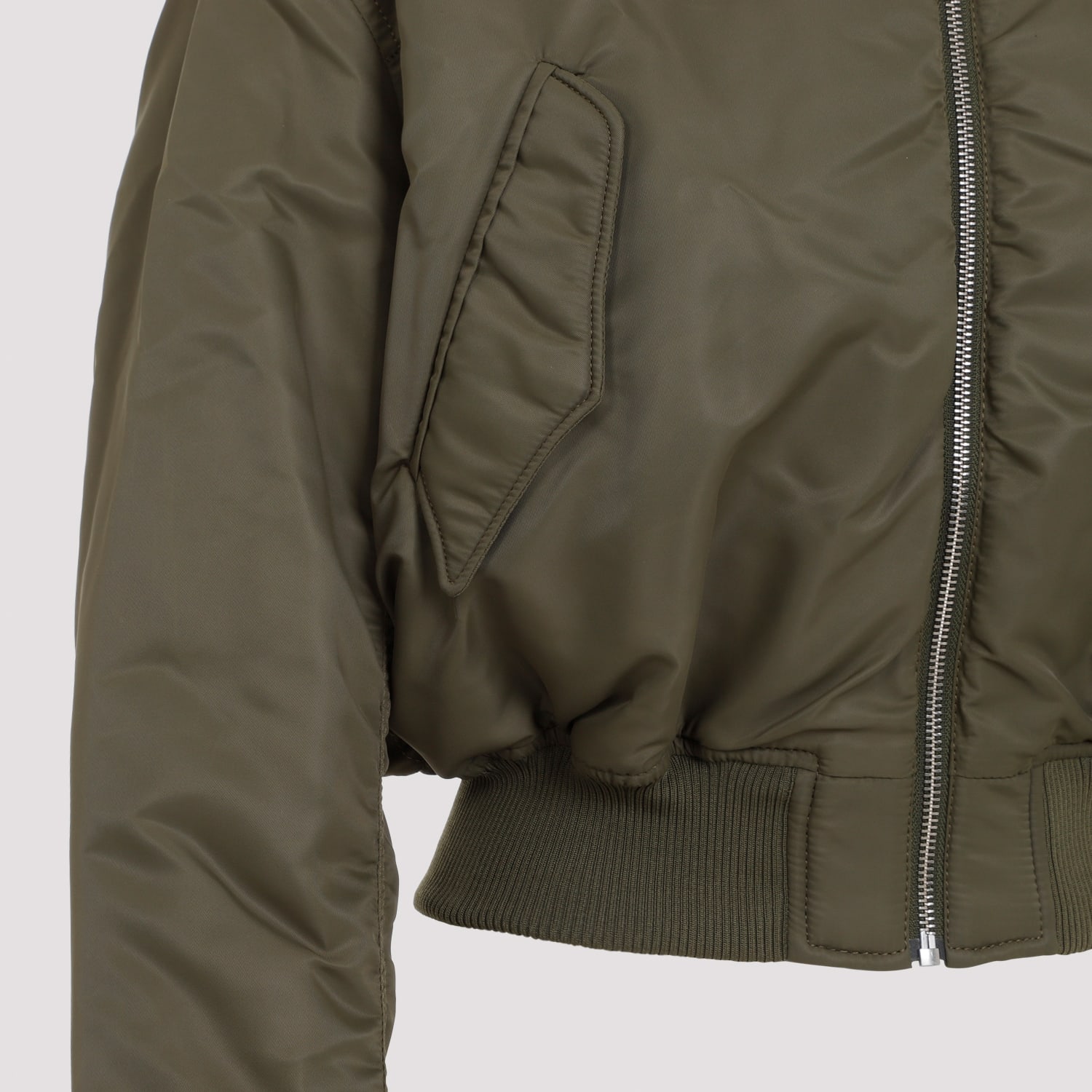 Shop Mm6 Maison Margiela Bomber Jacket In Khaki