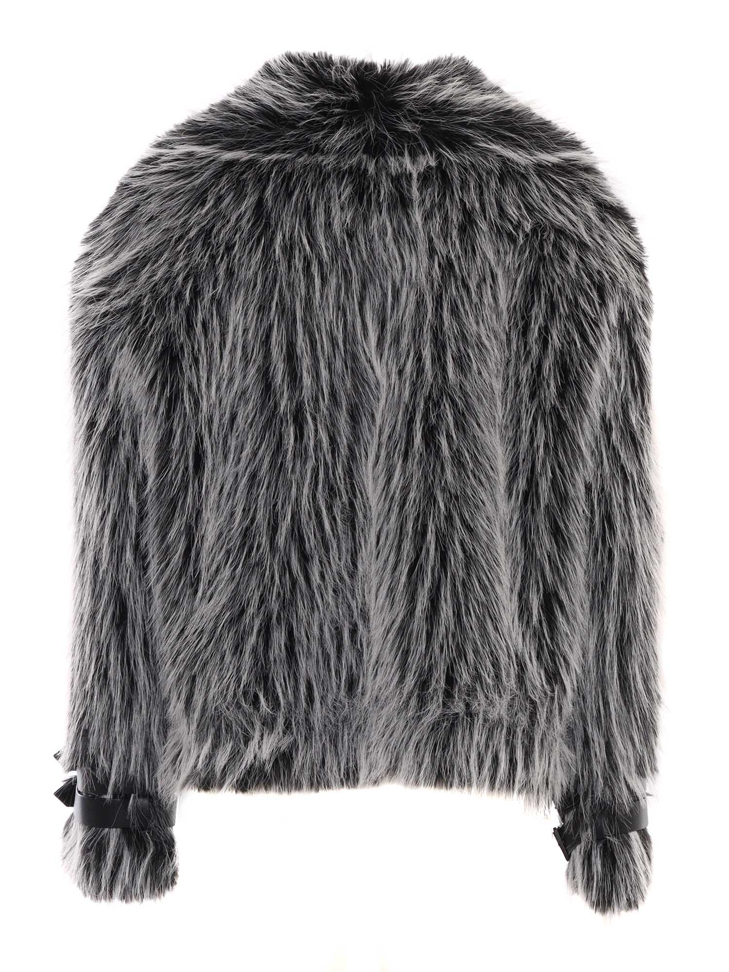 Shop Sword 6.6.44 Woman Fake Fur Jacket In Grey